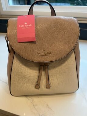 kate spade Leila Medium Flap Leather Backpack